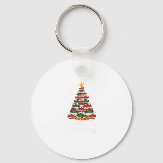 Funny Running Scute Ss Cute Sss Christmas Tree Lig Sleutelhanger (Voorkant)