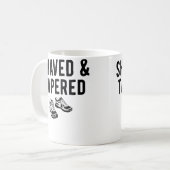 Funny Running Shaved Tapered Distance Runner Koffiemok (Voorkant links)