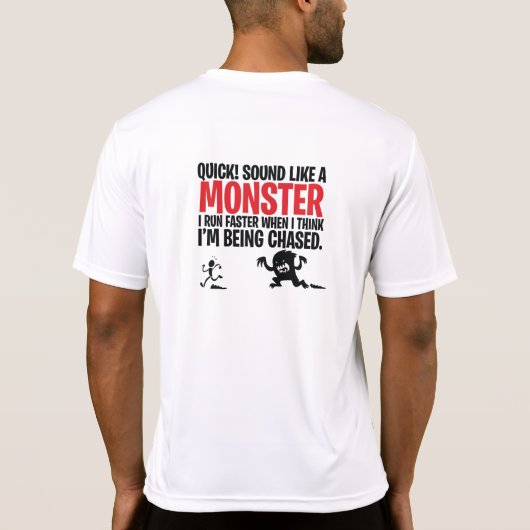 Funny Running Shirt Monster Klinkt (Achterkant)