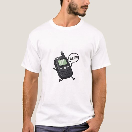 Funny Running Vintage Cellphone T-shirt (Voorkant)