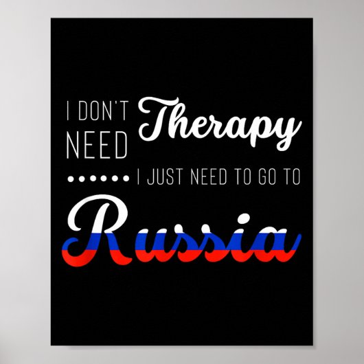 Funny Russia Summer Vacation Travel Souvenir Quote Poster (Voorkant)