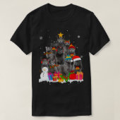 Funny Russian Blue Christmas Tree Pet Cat Lover Gi T-shirt (Design voorkant)