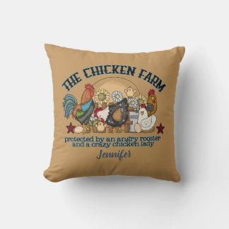 Funny Rust Brown Chicken Boerderij Kussen