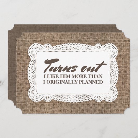 Funny Rustic Bridesmaid / Maid of Honor proposal Kaart (Voorkant / Achterkant)