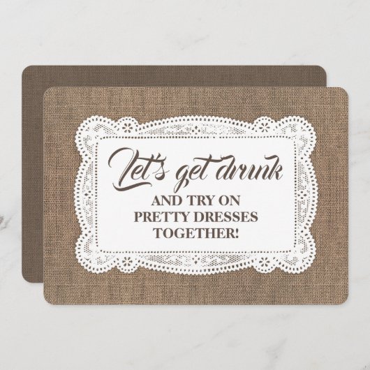 Funny Rustic Bridesmaid / Maid of Honor proposal Kaart (Voorkant / Achterkant)