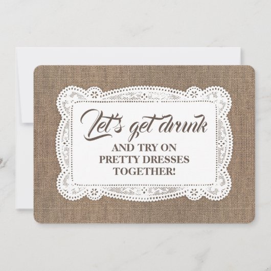 Funny Rustic Bridesmaid / Maid of Honor proposal Kaart (Voorkant)