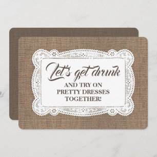 Funny Rustic Bridesmaid / Maid of Honor proposal Kaart