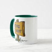 Funny Rustic Fun Gone Fishin Expressions Logo Mok (Voorkant links)