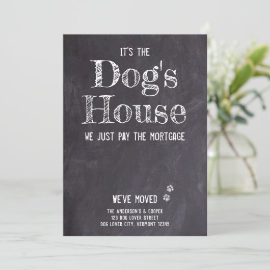 Funny Rustic We hebben de aankondiging van Dog Mov (Staand voorkant)