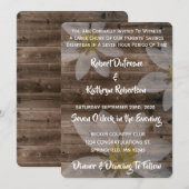 Funny & Rustic Wedding Invitation Kaart (Voorkant / Achterkant)