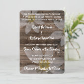 Funny & Rustic Wedding Invitation Kaart (Staand voorkant)
