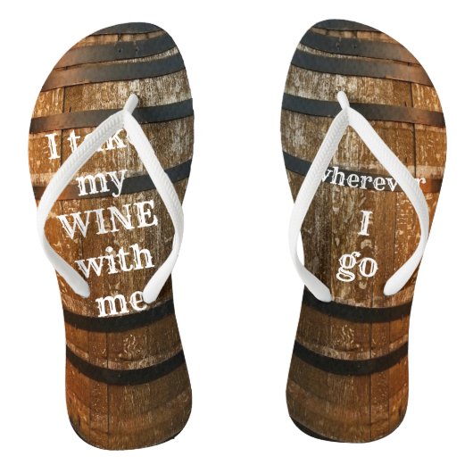 Funny Rustic Wine Barrel Teenslippers (Voetbed)