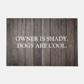 Funny Rustic Wood Honden zijn kool Deurmat (Voorkant)