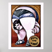 Funny Ruth the Acrobat  circus Poster (Voorkant)