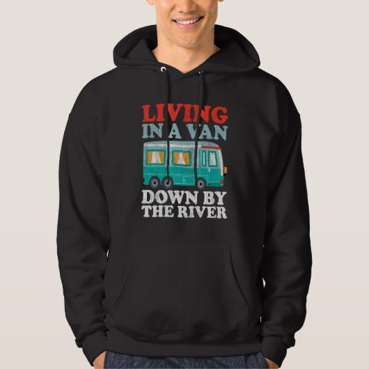Funny RV Camping die in een van de benedenloop van Hoodie (Voorkant)