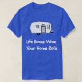 Funny Rv is er nog maar Retro Camping Queen T-shirt (Design voorkant)