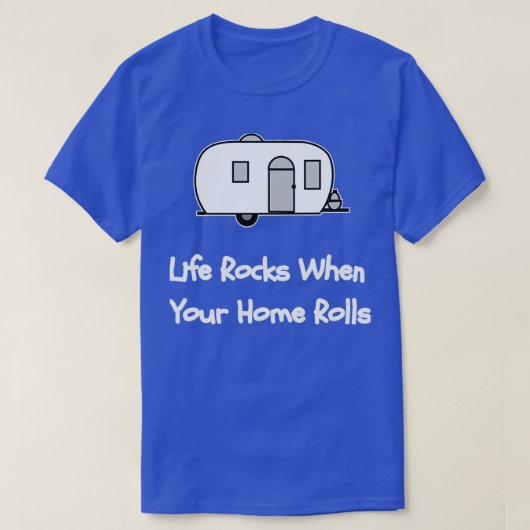 Funny Rv is er nog maar Retro Camping Queen T-shirt (Design voorkant)