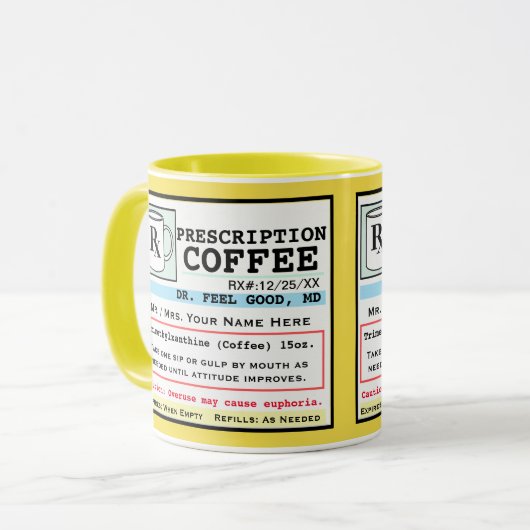 Funny RX Coffee Mok (Voorkant links)