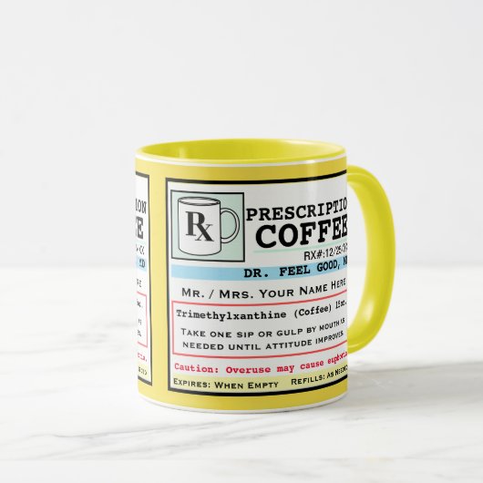 Funny RX Coffee Mok (Voorkant rechts)