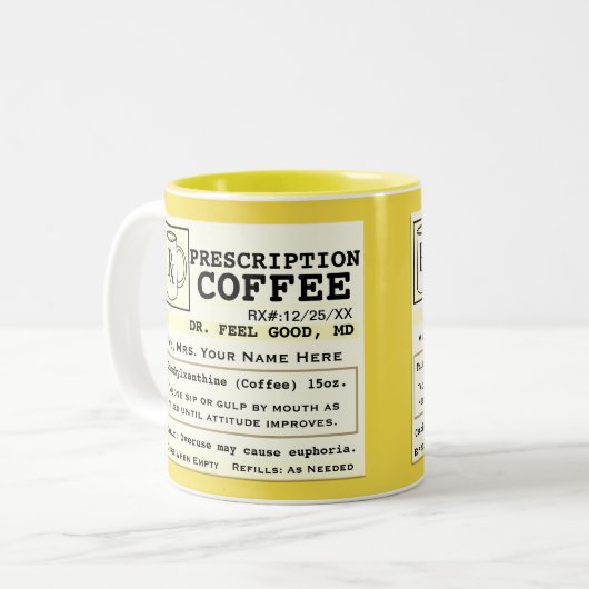 Funny RX Coffee Mok (Voorkant links)