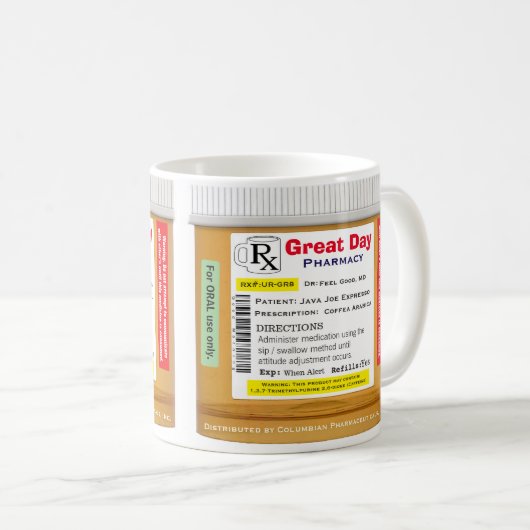 Funny RX Prescription Mok (Voorkant rechts)