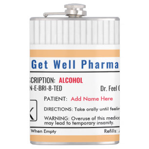 Funny RX Prescription Shot Glass Heupfles