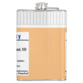 Funny RX Prescription Shot Glass Heupfles (Achterkant)