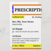 Funny rx recept briefpapier (Voorkant / Achterkant)