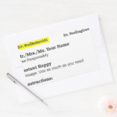 Funny rx recept rechthoekige sticker (Envelop)