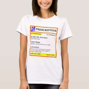 Funny rx recept t-shirt