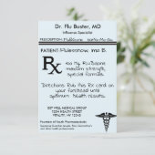 Funny RX Voorschrift Bedankkaart (Staand voorkant)
