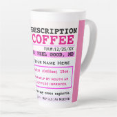 Funny RZ Prescription Coffee Latte Mok (Rechterhoek)