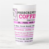 Funny RZ Prescription Coffee Latte Mok (Voorkant)