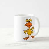 Funny Sad Duck Cartoon Koffiemok (Voorkant rechts)
