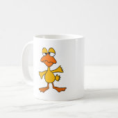 Funny Sad Duck Cartoon Koffiemok (Voorkant links)