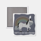 Funny Sad Emo Unicorn Magneet (Voorkant / Achterkant)