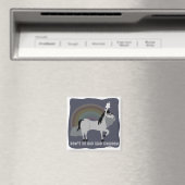 Funny Sad Emo Unicorn Magneet (Insitu (Vaatwasser))