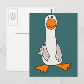 Funny Sad Goose Cartoon Briefkaart (Voorkant / Achterkant)