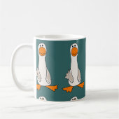 Funny Sad Goose Cartoon Koffiemok (Links)