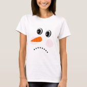Funny Sad /Snowman Face T-shirt (Voorkant)
