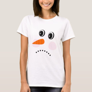 Funny Sad /Snowman Face T-shirt