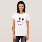 Funny Sad /Snowman Face T-shirt (Voorkant volledig)