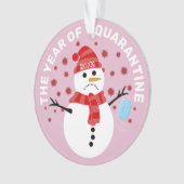 Funny Sad Snowman Quarantine Kerstmis Ornament (voorkant)