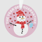 Funny Sad Snowman Quarantine Kerstmis Ornament (voorkant)