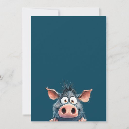 Funny Safari Animals 5th Birthday Card Kaart (Achterkant)