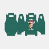 Funny Safari dieren Giraffe kerstfeest Bedankdoosjes (Uitgevouwen)