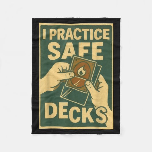 Funny Safe Decks Trading Card Game Pun Humor  Fleece Deken (Voorkant)