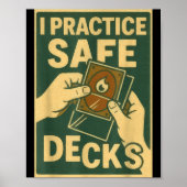 Funny Safe Decks Trading Card Game Pun Humor  Poster (Voorkant)