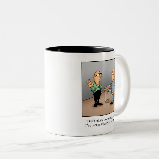 Funny Safety Humor Mok Cadeau (Voorkant rechts)