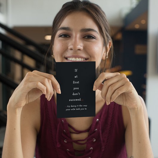 Funny Sage Wisdom Advice for Husband Him Mannen Hu Feestdagen Kaart